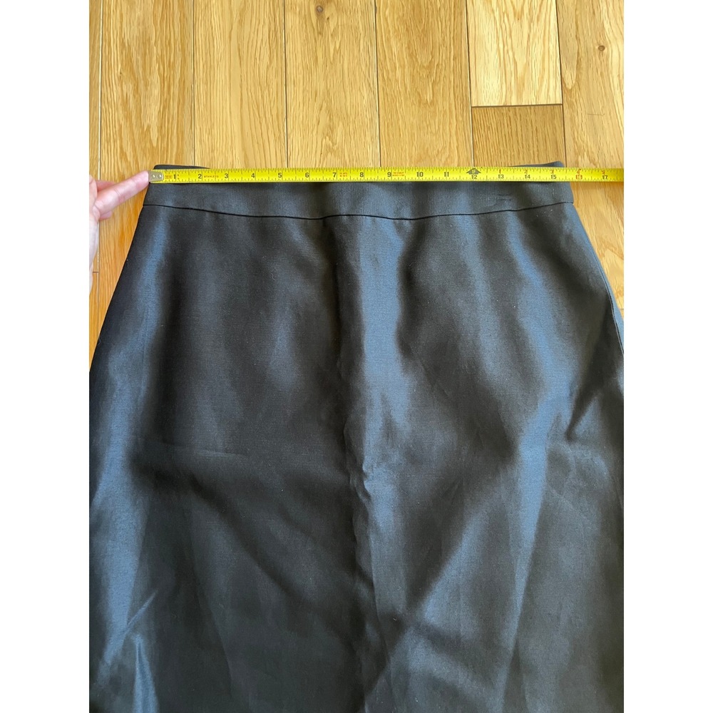Kate Spade Pencil Skirt Black Zip Back Cotton Viscose Silk Womens Size 10 - Picture 2 of 11